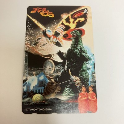 [Unbenutzt] Godzilla VS Mothra Telefonkarte Anime Japan Vintage Rare Teleca TOHO