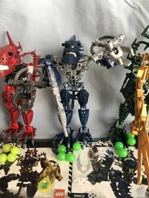 LEGO VINTAGE BIONICLE 6 Piraka 8900 8901 8902 8903 8904 8905 100% complete books