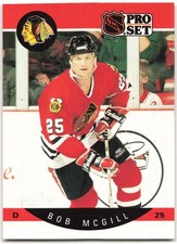 1990-91 Pro Set #55A Bob McGill Chicago Blackhawks