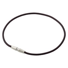 Phiten Rakuwa Neck X50 Ag Knurled Silver Necklace, 50Cm, Aqua Gold X Aqua Titan 