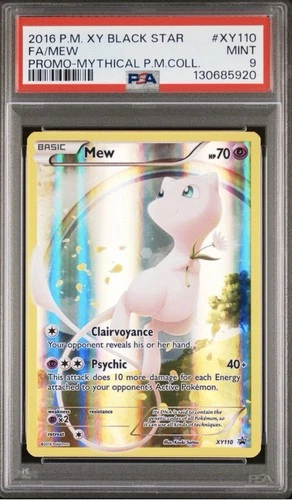 2016 POKEMON XY BLACK STAR PROMO MYTHICAL POKEMON COLL #XY110 FULL ART/MEW PSA 9