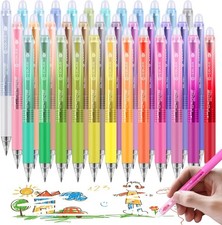 36 Colors Erasable Gel Pens, 0.7mm Fine Point Retractable Colored Pens Make