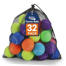 Colorful Tennis Balls for Dogs, 2.5 inches, 32 Pack, Non Squeaky  32P colored