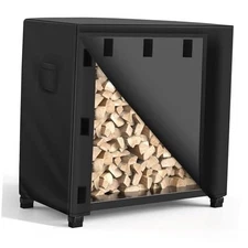 Outdoor Firewood Rack Cover 4 feet, Log Rack Cover Waterproof, Wood Cover 4FT