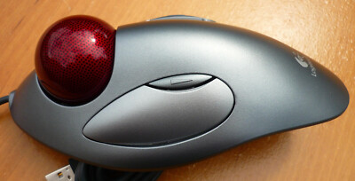 Logitech T-BC21 Trackman Marble Mouse Silver #1 - Cleaned & Tested