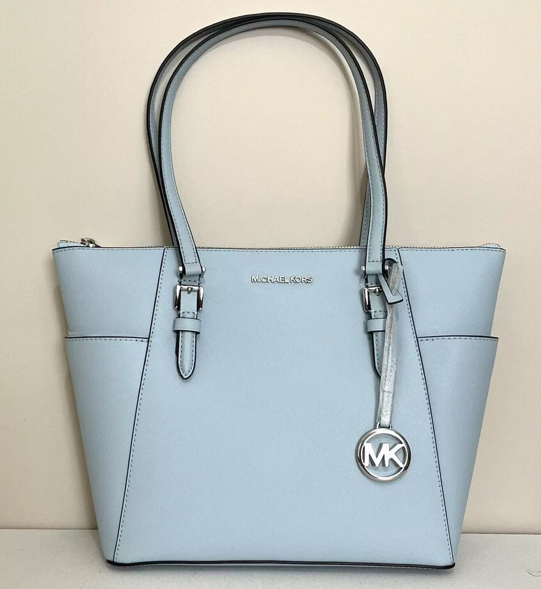 Michael Kors Women's Charlotte Large Top Zip Tote 35F0SCFT3L-vista (Vista  Blue) 