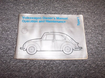1972 Volkswagen Beetle Original Owner Owner's Operator User Guide Manual 1.2L | eBay