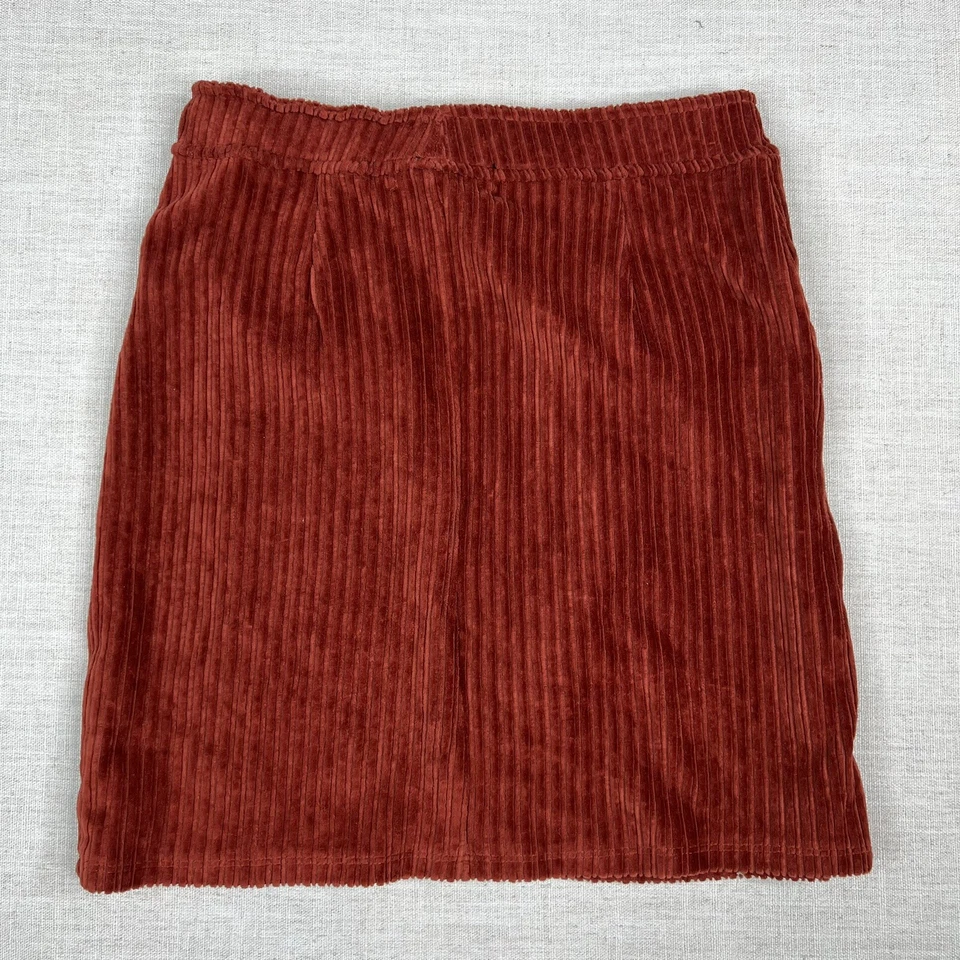 Falda Lápiz Derek Corazón Mujer Talla S Naranja Óxido Bolsillos Acanalados Usada en Excelente Condición Foto 4 de 4