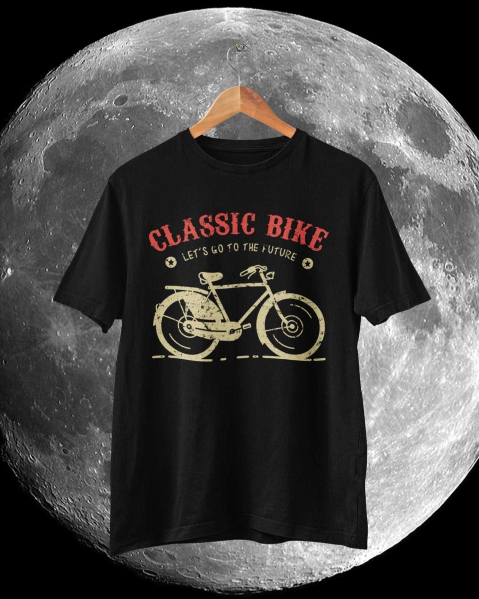 Retro Cycling T Shirt Classic Bike Let's Go To The Future Cyclist