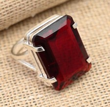 Red Garnet Gemstone Handmade 925 Solid Sterling Silver Jewelry Ring
