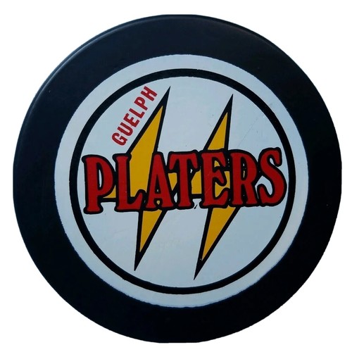 GUELPH PLATERS VINTAGE OFFICIAL OHL ONTARIO LEAGUE GAME PUCK VICEROY