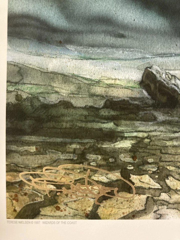 MTG✨Artist Signed PLAINS-Rocks ART PRINT & CARD✨Tempest NM/M 1997 T. Nielsen Art - Image 2 of 4