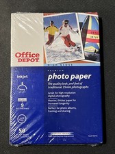 Office Depot Photo Paper High Gloss for InkJet Printers Size 4"X6" 50 Sheets NEW