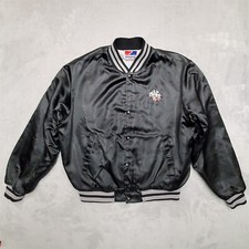 Vintage Mac Tools Jacket Mens XL Black Satin Racing Swingster Made in USA Indy
