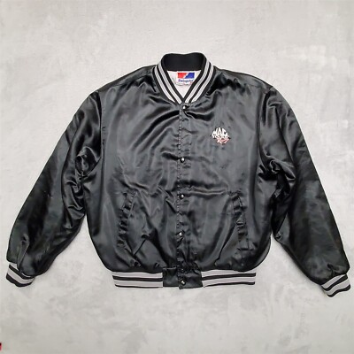 Vintage Mac Tools Jacket Mens XL Black Satin Racing Swingster Made in USA Indy