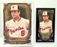 Cal Ripken Jr. 2024 Topps Allen & Ginter Mini Black Border #115 + Base #115 Card