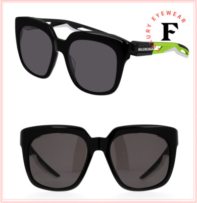 BALENCIAGA HYBRID D 0025 Black Lime Green Square Sport BALENCIAGA HYBRID D 0025 Black Lime Green Square Sport