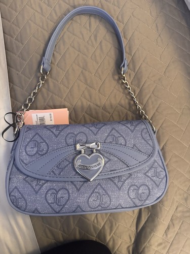 NEW WITH TAGS Juicy Couture Precious Moments Satchel FLAP SHOULDER SLATE BLUE