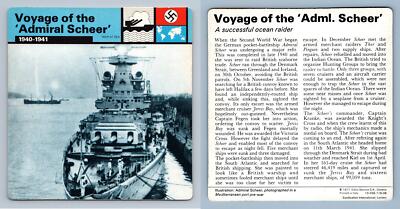 Voyage Of 'Admiral Scheer' - 1940-41 War At Sea WW2 Edito-Service SA 1977 Card