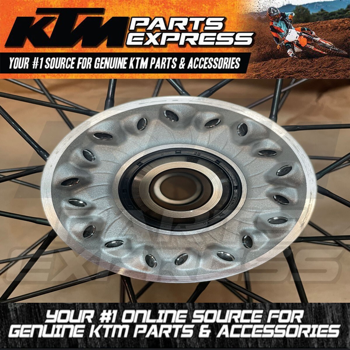 NEW OEM KTM BLACK FRONT WHEEL CMPL 1.6X21