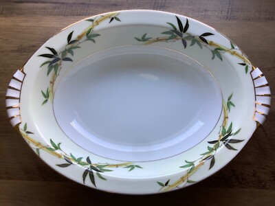 Bali Hai by Kent Japan 11  Oval Vegetable Serving Bowl Bamboo Pattern
