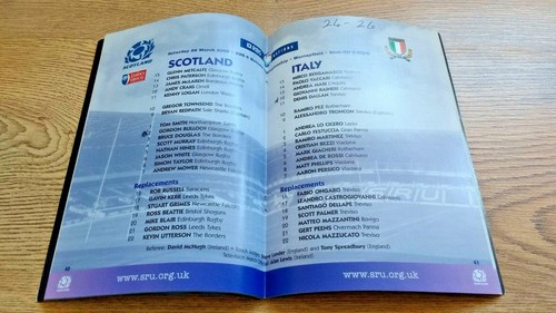Scotland v Italy Rugby Union Programmes 1985 - 2011 - Picture 9 of 15
