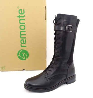 REMONTE Stiefel Stiefeletten Boots Damenschuhe Winter Leder Schwarz Gr. 40