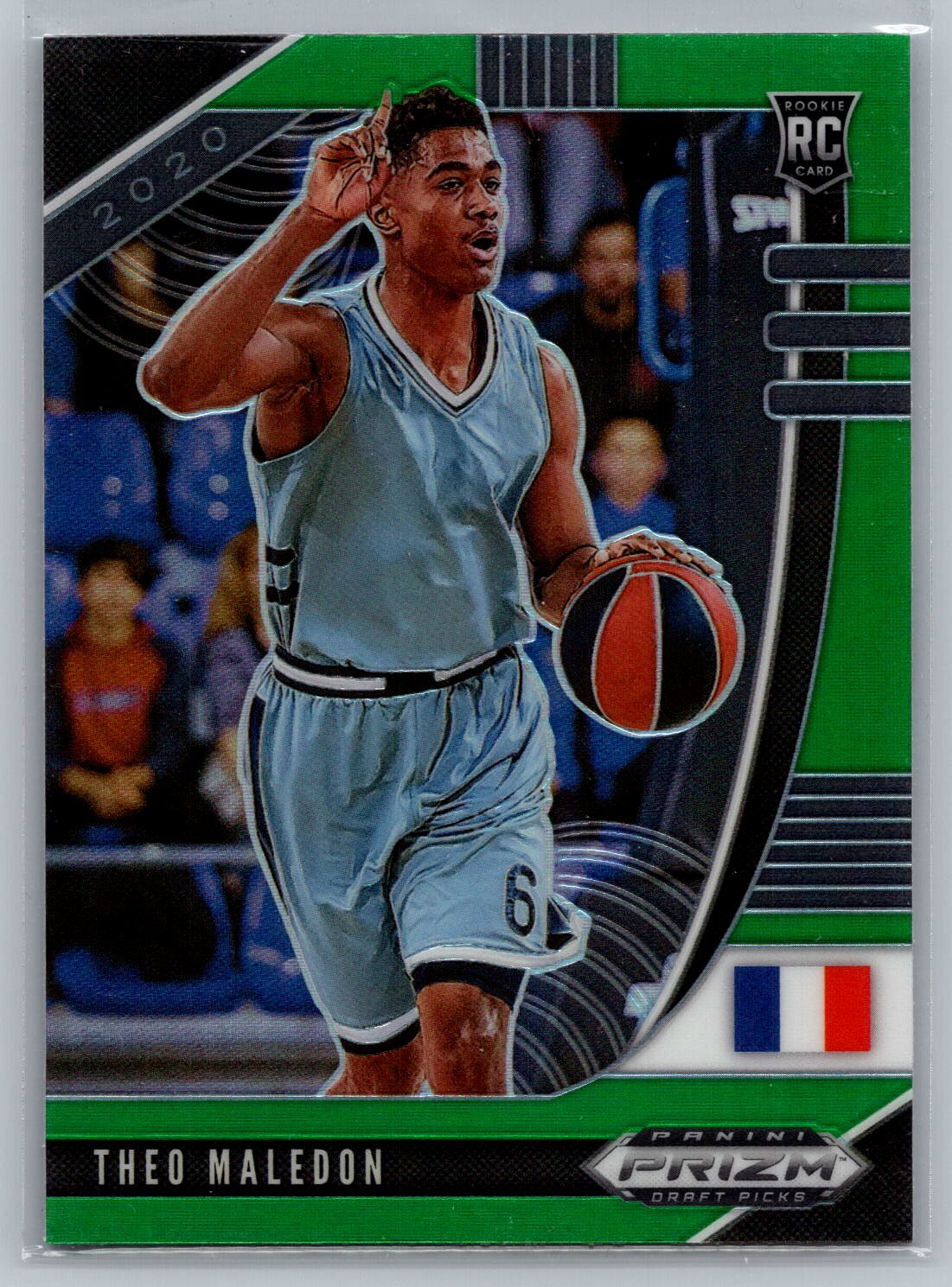 2020 Panini Prizm Draft Picks Collegiate #57 Theo Maledon Green Very good