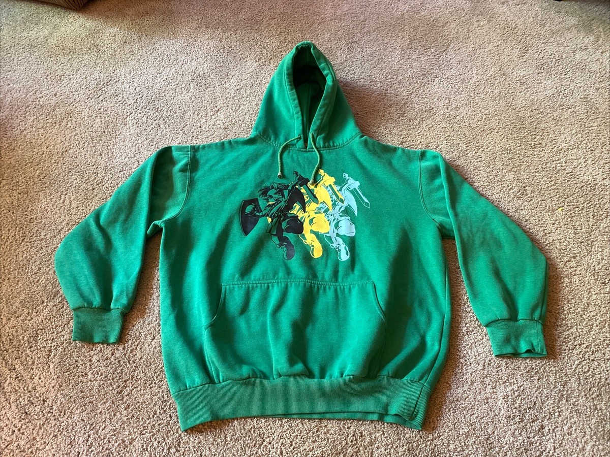 【TLLDAWN】 ART HOODIE GREEN Vintage 2006 Legend Of Zelda Hoodie Nintendo Men's Size X