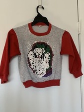 VTG Disney 101 Dalmatians Cartoon Crewneck Kids Sweater M
