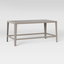 threshold steel gray traditional coffee table