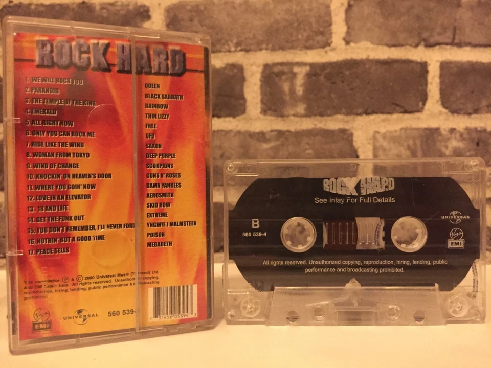 Hard Rock Compilation Cassette Tape Black Sabbath UFO Poison Queen Skid Row - Image 2 of 3