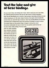 1970 Geze Top And Step Masters Snow Ski Bindings Saska Parrott Ski Co. Print Ad