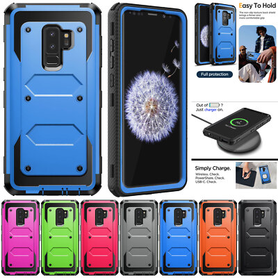 For Samsung Galaxy S9/S9 Plus Shockproof Dual Layer Case Hard Rubber Phone Cover