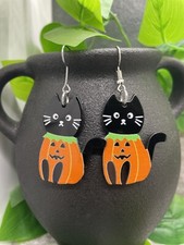 2  Silver-Tone Earring Set Retro Boho Dangle Drop New Free Ship Halloween A3247