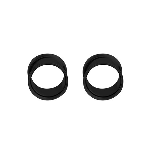 Pair of Surgical Steel PVD Black Double Flare Ear Tunnels Earlets Gauges Plugs - Picture 57 of 108
