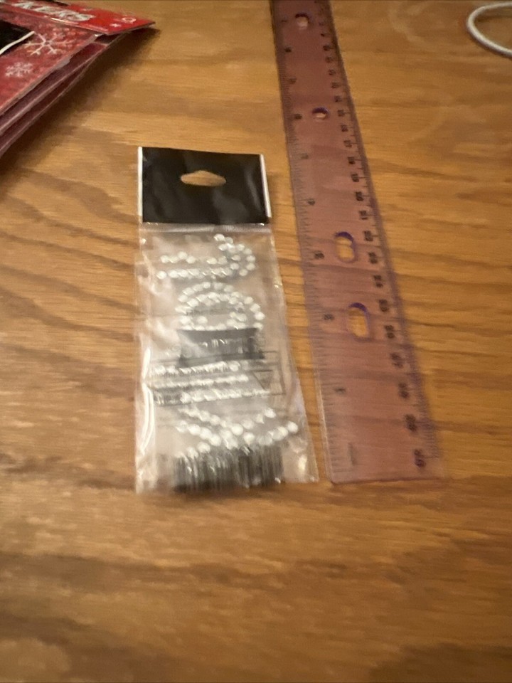 NIP Studio 18 Small Pack Rhinestone Words Christmas Green Jolly too cute!! eBay