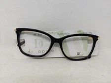 DiCaprio DC 332 Unisex Clear Lens Glasses Black/Gold 54-16-140