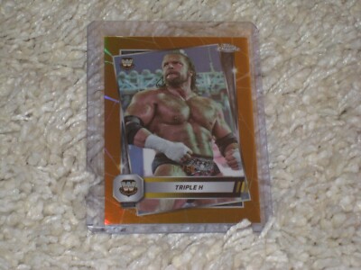 2025 Topps Chrome WWE Triple H Gold Refractor #17/50 Card No. 22