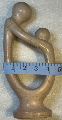 Modern Art Minimalist Carved Stone Statue Parent Child Kenya VTG MCM 10.5x4.5” - Picture 12 of 12