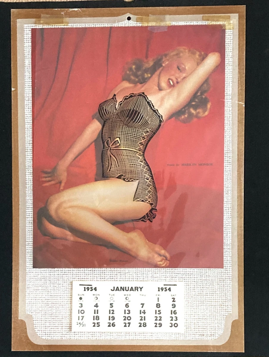 marilyn-monroe-golden-dreams-1954-pull-away-calendar-w-overlay-negligee-vtg-ebay