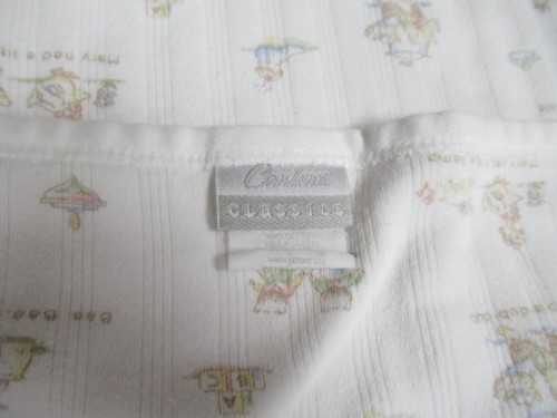 Vintage Carters Babydecke Mary Had Little Lamm Little Piggies Kinderzimmer Reim - Bild 5 von 8