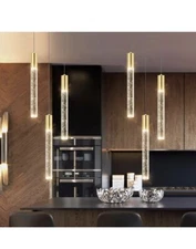 Mini Chandelier Crystal Pendant Lights Dimmable W/remote 3 Crystal DangleLights