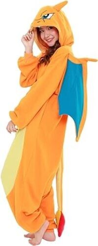 Pokémon Charizard Sazac Fleece Kigurumi Costume Cosplay One Piece Pajamas - Picture 4 of 7