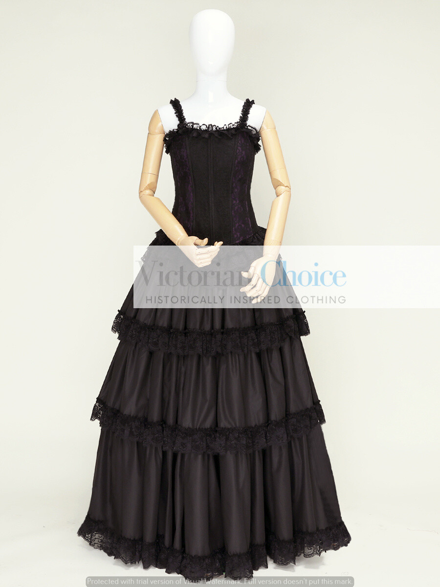 black corset dress halloween Front Lace-Up Corset - Black, Medium