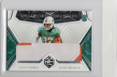 2022 Panini Limited #UP-JW Jaylen Waddle Dolphins Unlimited Potential /50