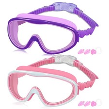 COOLOO Kids Swim Goggles for Age 3-15, 2 Pack Kids Goggles for Swimming with ...