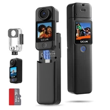 C300 Pocket Action Camera 4K,7Hour Power, 6-Axis Stabilization, Dual-Touch Sc...