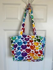 NEW Tote Bag-Large Cotton Canvas Handmade-18 x11 x 5.5" FREE SHIPPING!