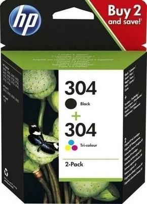 HP 304 Original Druckerpatronen Multipack Schwarz Farbe 3JB05AE für DeskJet ENVY - Bild 1 von 4